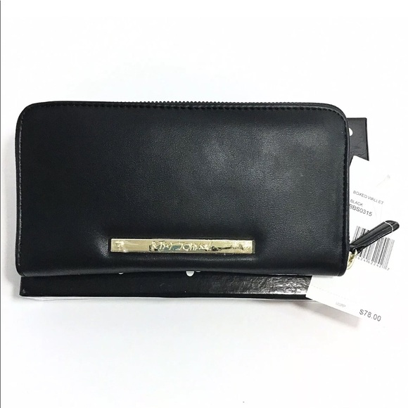 Betsey Johnson Large Black Bow Wallet NWT - Picture 6 of 7